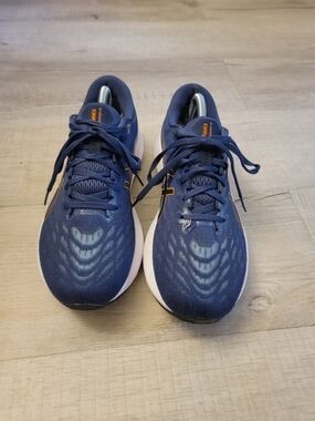 Asics Navy and Orange Men's Athletic Running Shoes